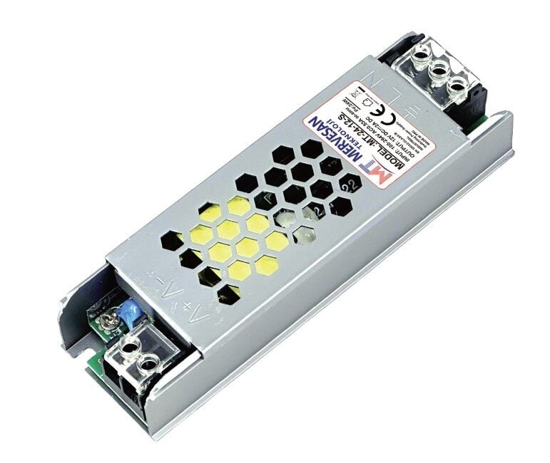 Mervesan MT-24-24-S 1 A 24 V Ultra Slim Metal Kasalı İç Mekan AC/DC (SMPS) Adaptör