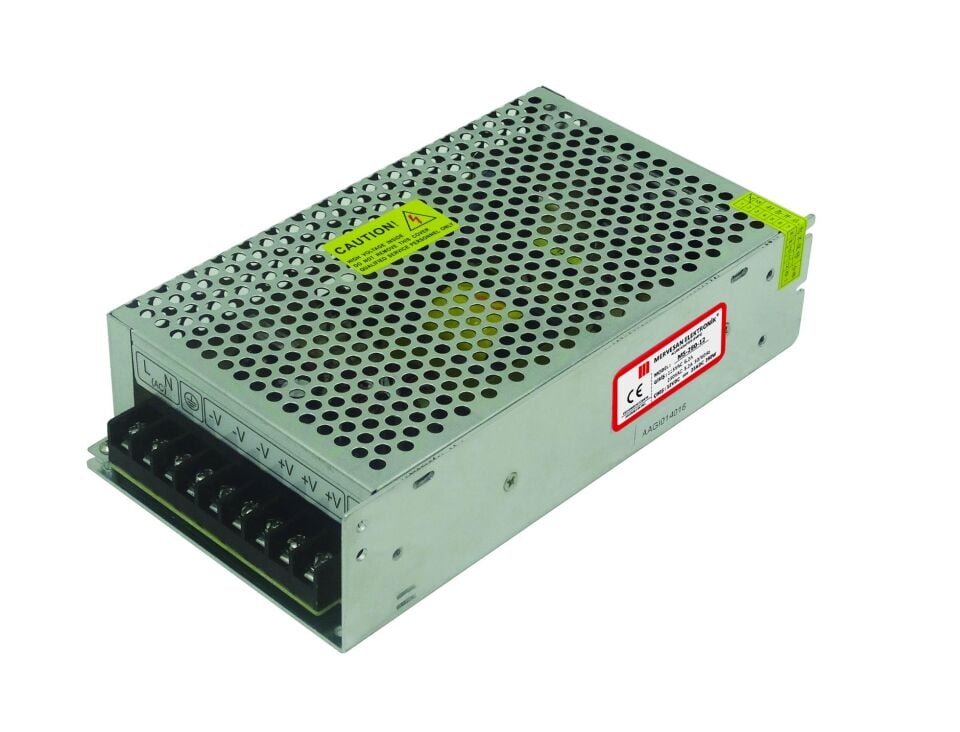 Mervesan MT-250-24 250W 24V 10A Metal Kasalı İç Mekan AC/DC SMPS Adaptör