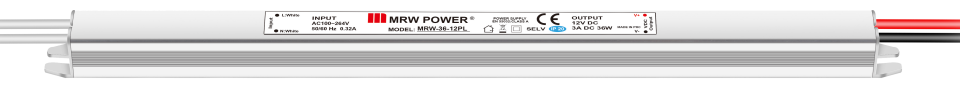 Mervesan MRW-36-12PL 12V 3A 36W Metal Kasalı Ultra Slim İç Mekan AC/DC SMPS Adaptör
