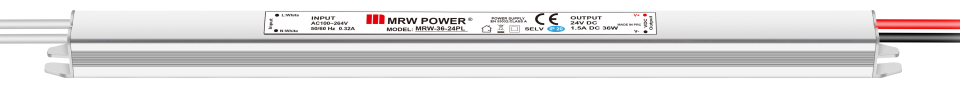 Mervesan MRW-36-24PL 24V 1.5A 36W Metal Kasalı Ultra Slim İç Mekan AC/DC SMPS Adaptör