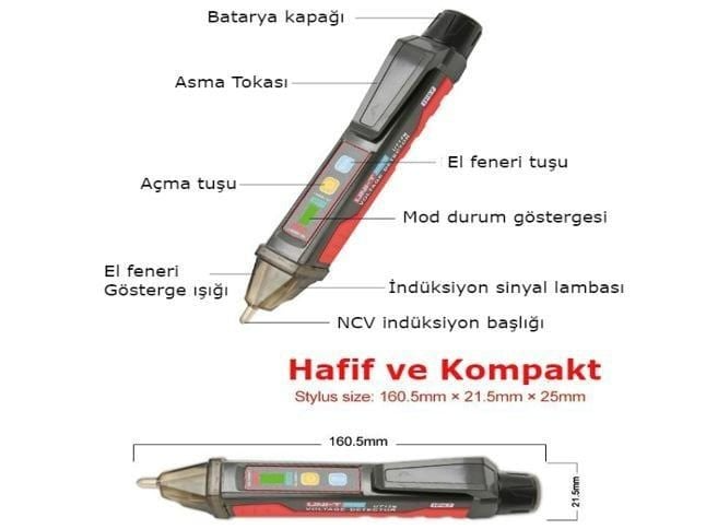 Unit UT12E Temassız Voltaj Test Kalemi