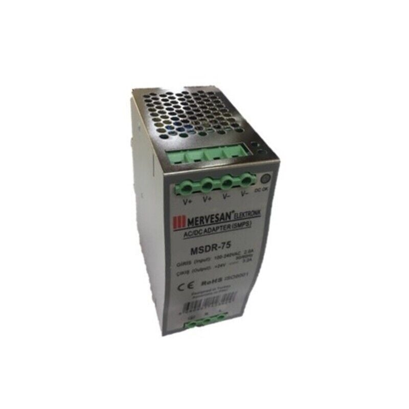 Mervesan MSDR-75-48 48V 1.6A 75W Slim Ray Montaj AC/DC SMPS Adaptör