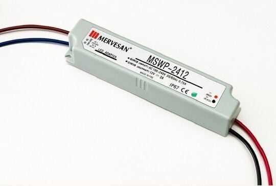 Mervesan MTWP-24-12 Dış Mekan 12V 2A 24W Sabit Voltaj AC/DC SMPS Adaptör
