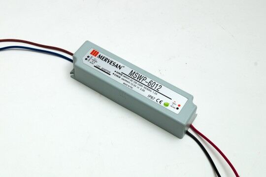 Mervesan MTWP-60-12 IP67 12V 5A 60W Sabit Voltaj AC/DC SMPS Adaptör