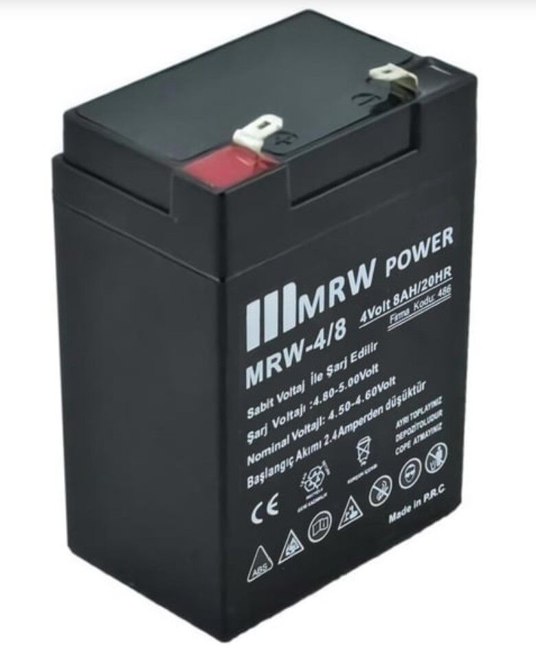 Mervesan MRW-4/8 4V 8Ah Kuru Tip Akü