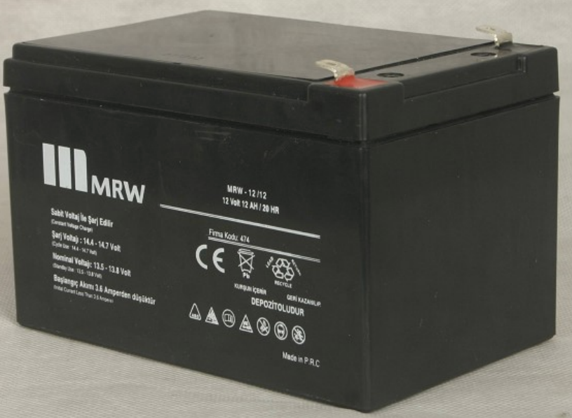 Mervesan MRW-12/12 12V 12Ah Kurşun Asit Kuru Tip Akü