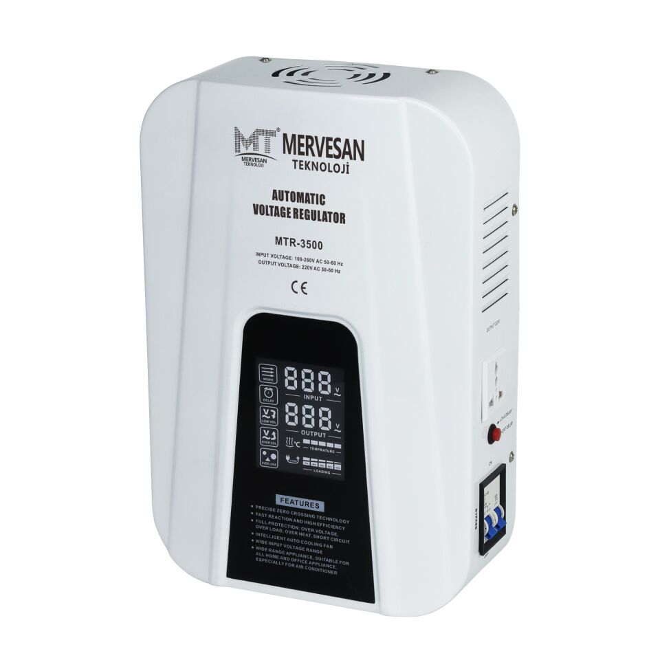 Mervesan MTR-3500 Otomatik Voltaj Regülatörü 3500VA 100-260V / 220V