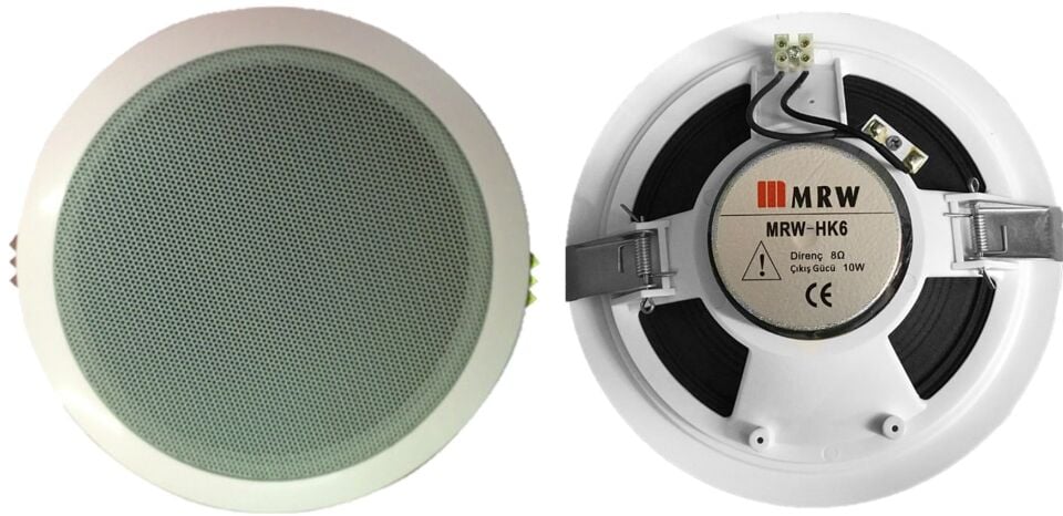 Mervesan MRW-HK6 Beyaz 10W 8 Ohm Tavan Alçıpan Gömme Hoparlör