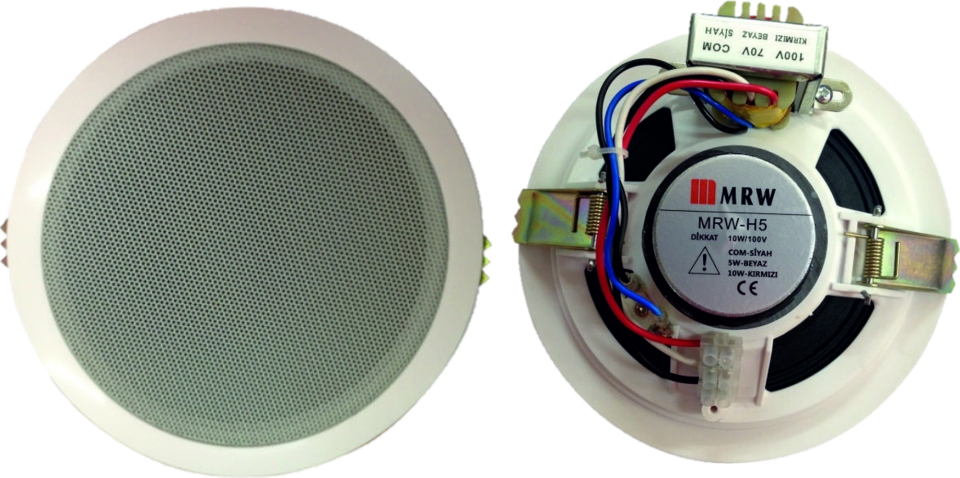 Mervesan MRW-H6 Beyaz 10W 0-70-100V Tavan Alçıpan Gömme Hoparlör