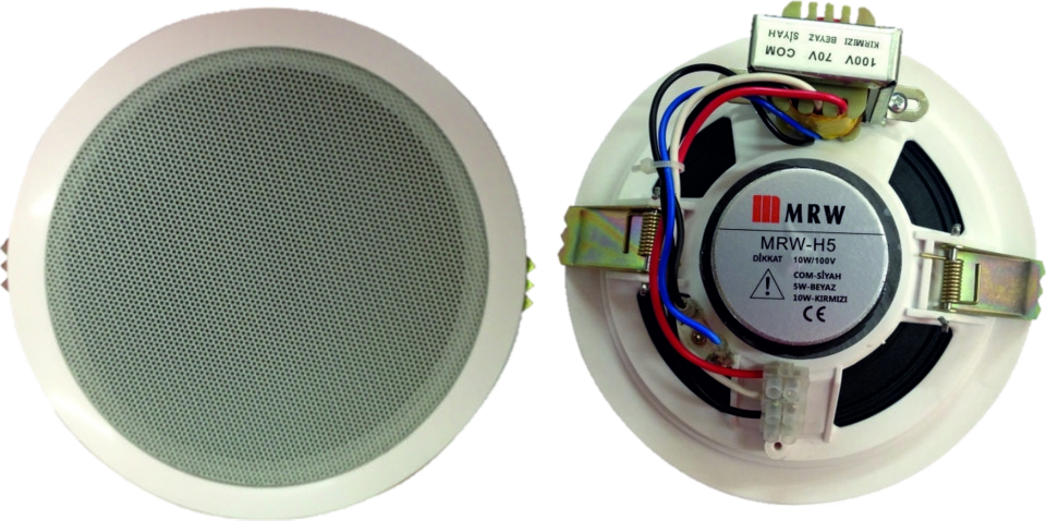 Mervesan MRW-H6 Beyaz 10W 0-70-100V Tavan Alçıpan Gömme Hoparlör