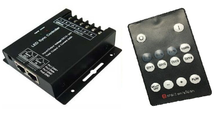 Mervesan MRW-D-30A 30A 12/24V Şerit LED Kumandası RF LED Dimmer