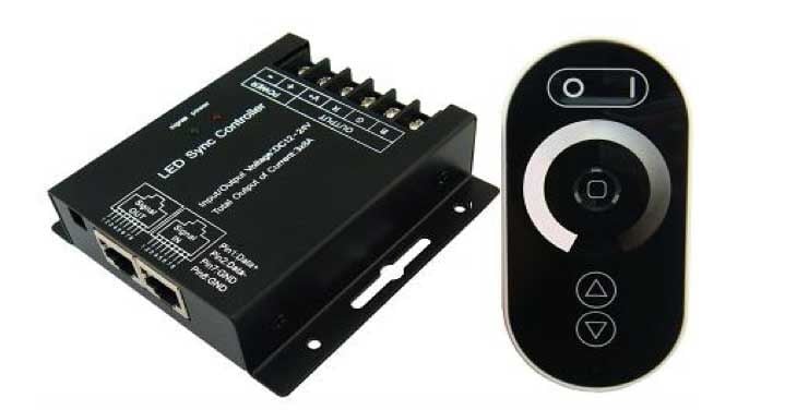 Mervesan MRW-D-30A/T 30A 12/24V Şerit LED Kumandası RF Dokunmatik LED Dimmer