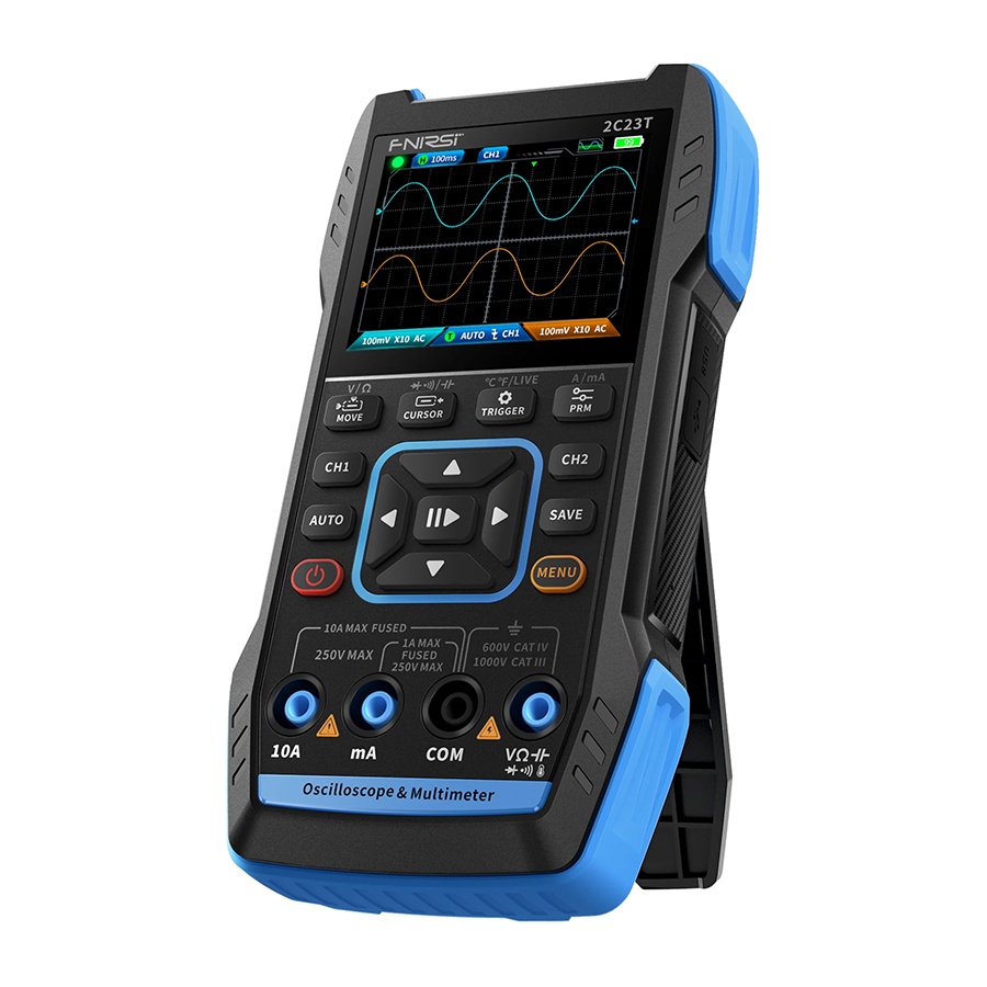 Fnirsi 2C23T 3in1 10MHz 2 Kanal 50MSa/s El Tipi Dijital Osiloskop & Multimetre & Sinyal Jeneratörü