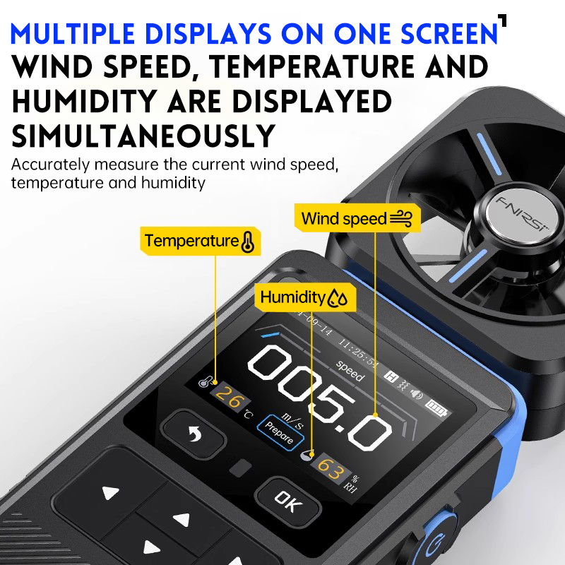 FNIRSI FAM-02 Anemometre (Rüzgar Hızı Ölçer)